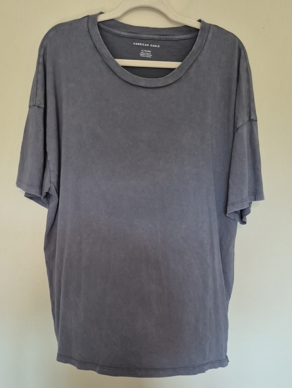 American Eagle Outfitters Women's Washed Slate Short-Sleeve Tee